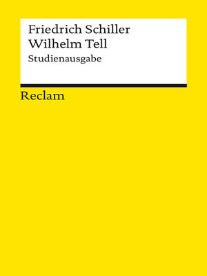 cover image of Wilhelm Tell. Schauspiel. Studienausgabe